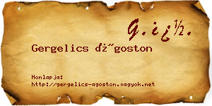 Gergelics Ágoston névjegykártya